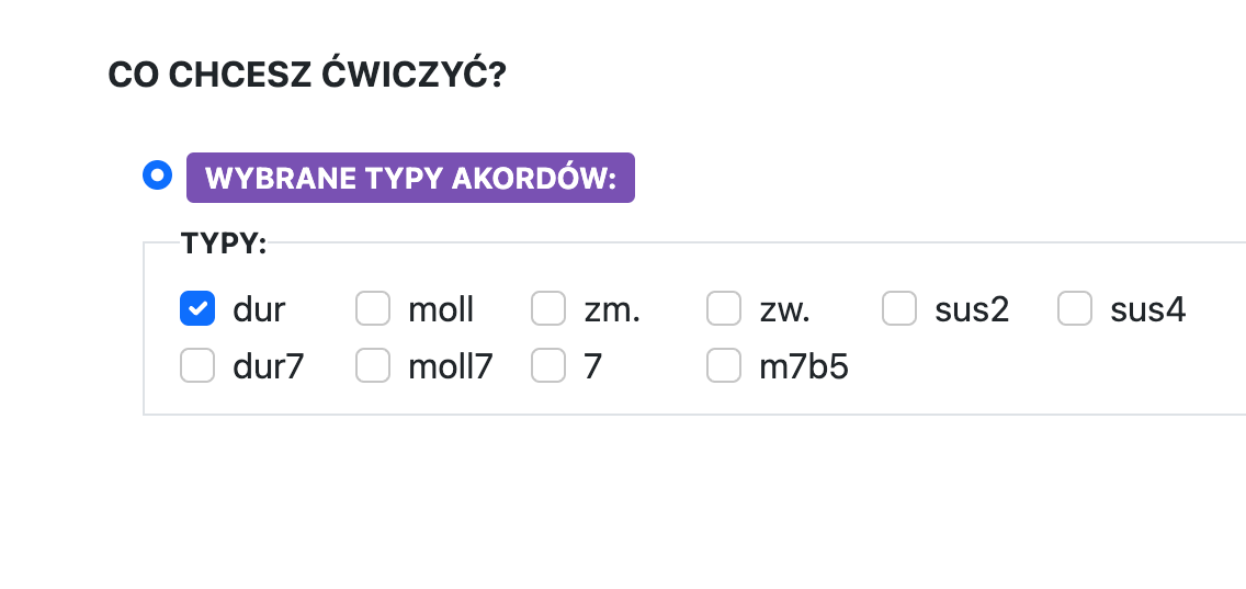 Wszystkie interwały i akordy